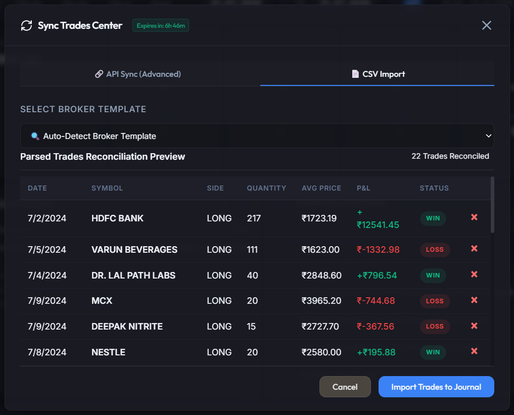 MyFinanceSheet Bulk CSV Import Upload